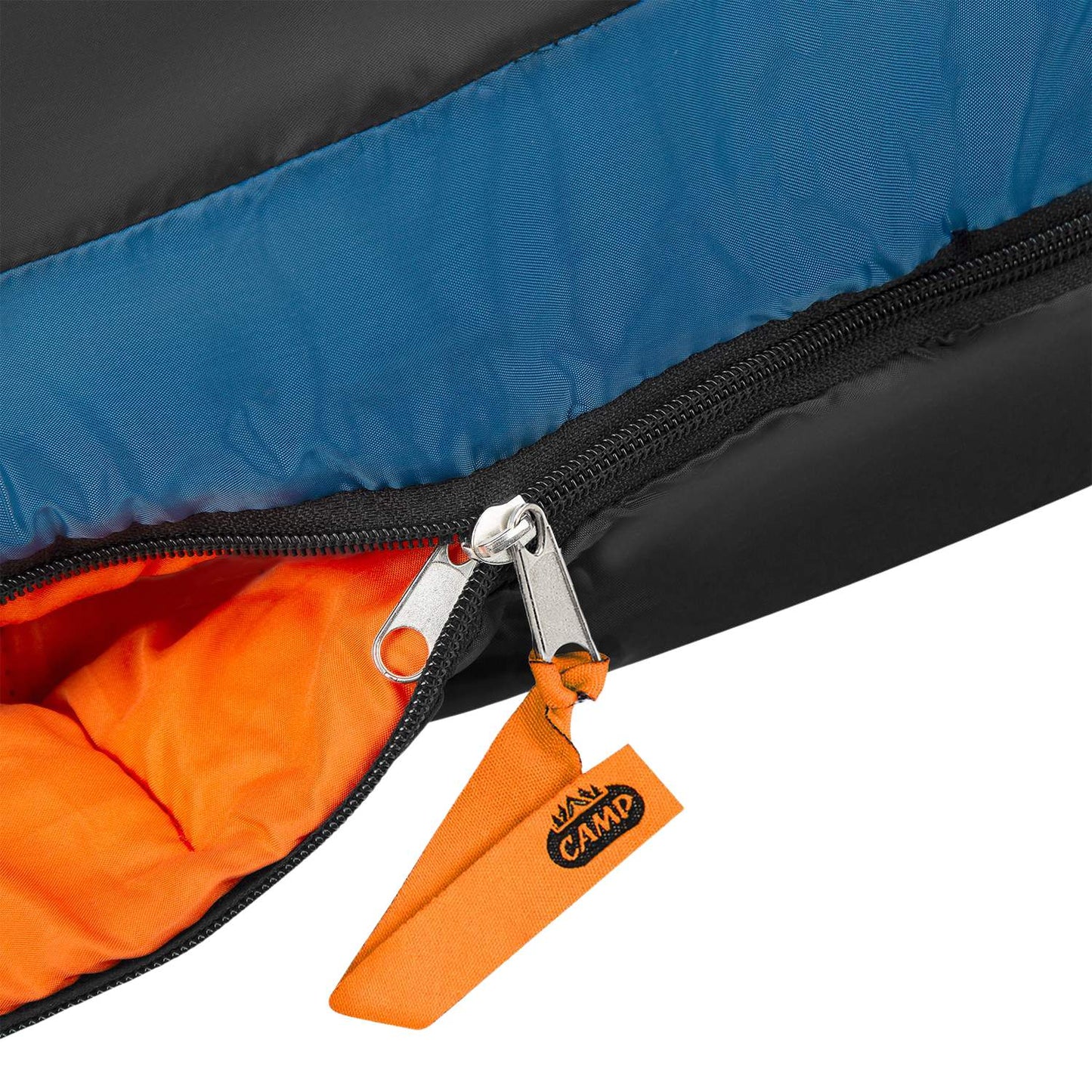 Navy Blue-Orange Sleeping Bag, Lightweight, Compact