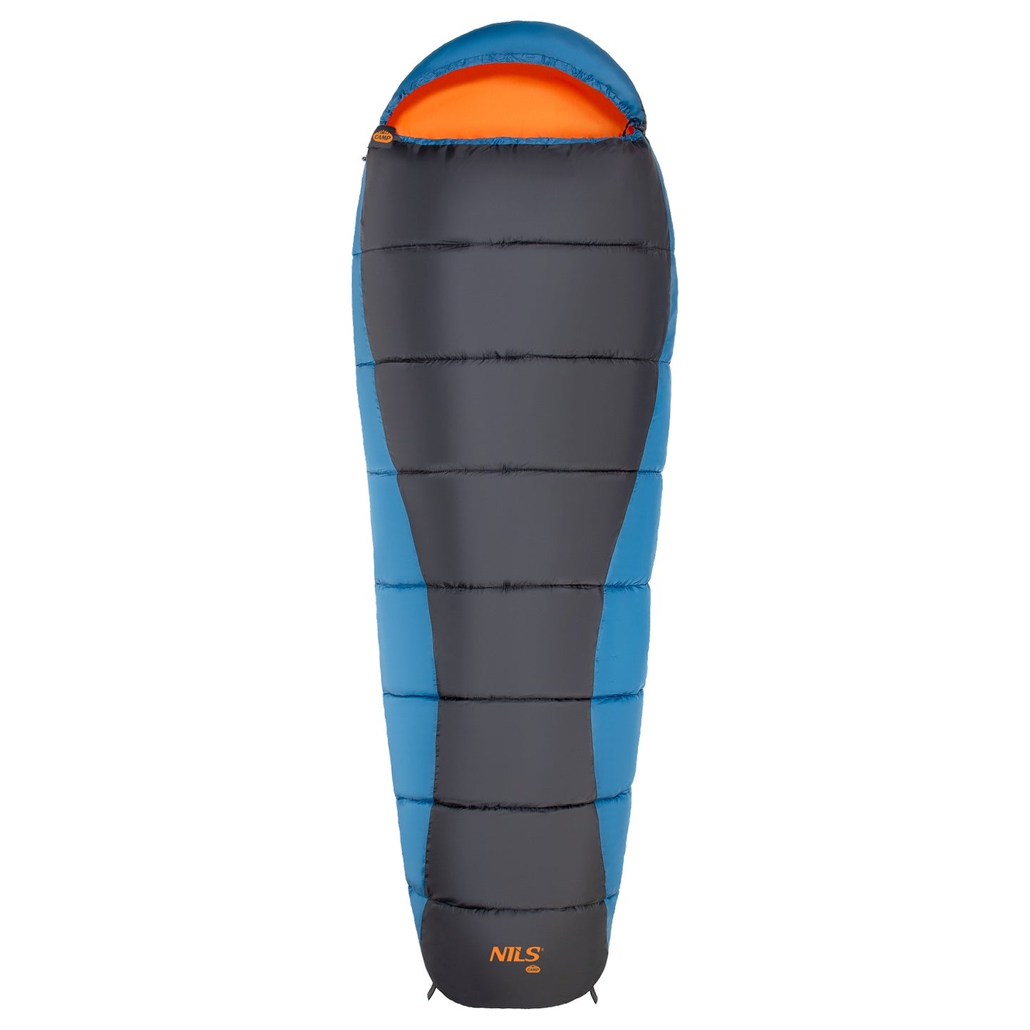 Navy Blue-Orange Sleeping Bag, Lightweight, Compact