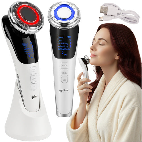 Needle-Free EMS Facial Massager, 5-in-1, All Skin Types