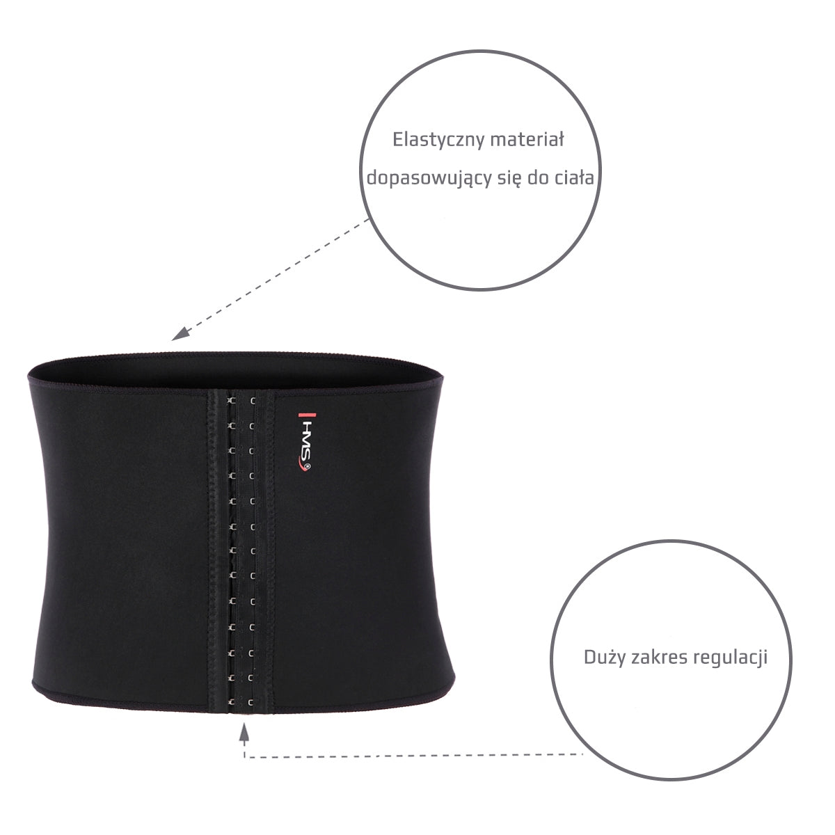 Neoprene Slimming Belt, Black, Size S/M