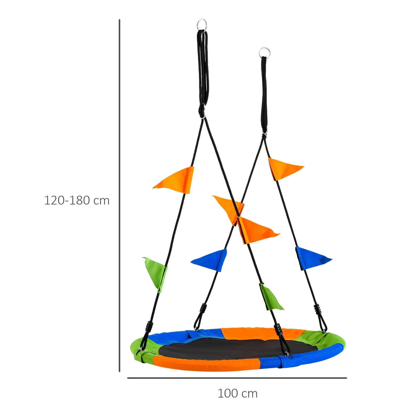 Outdoor swing, 100 cm, up to 80 kg, for children 3+