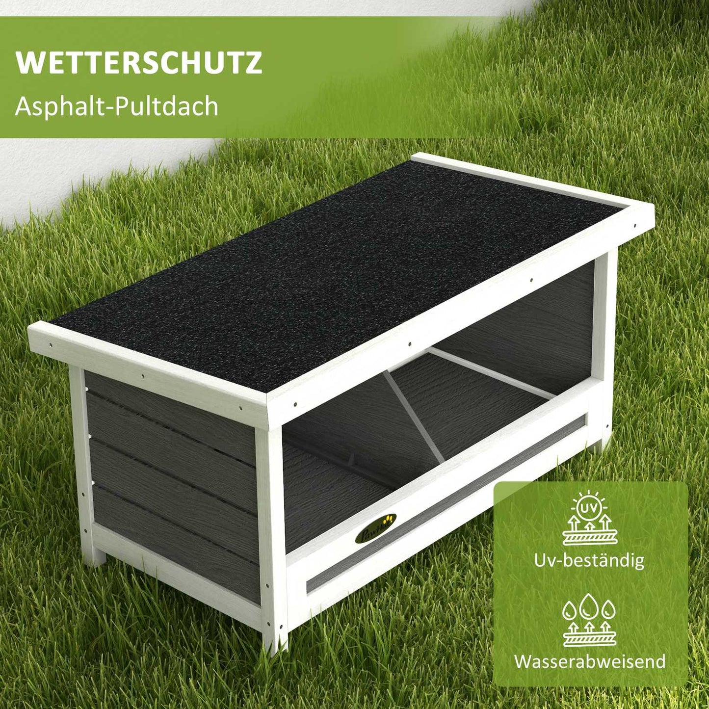 Chicken nesting box, weatherproof roof, spruce, 66x37x34 Cm