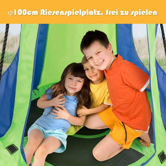 Nest swing children's swing set Max. load capacity 150 kg 100 cm diameter green