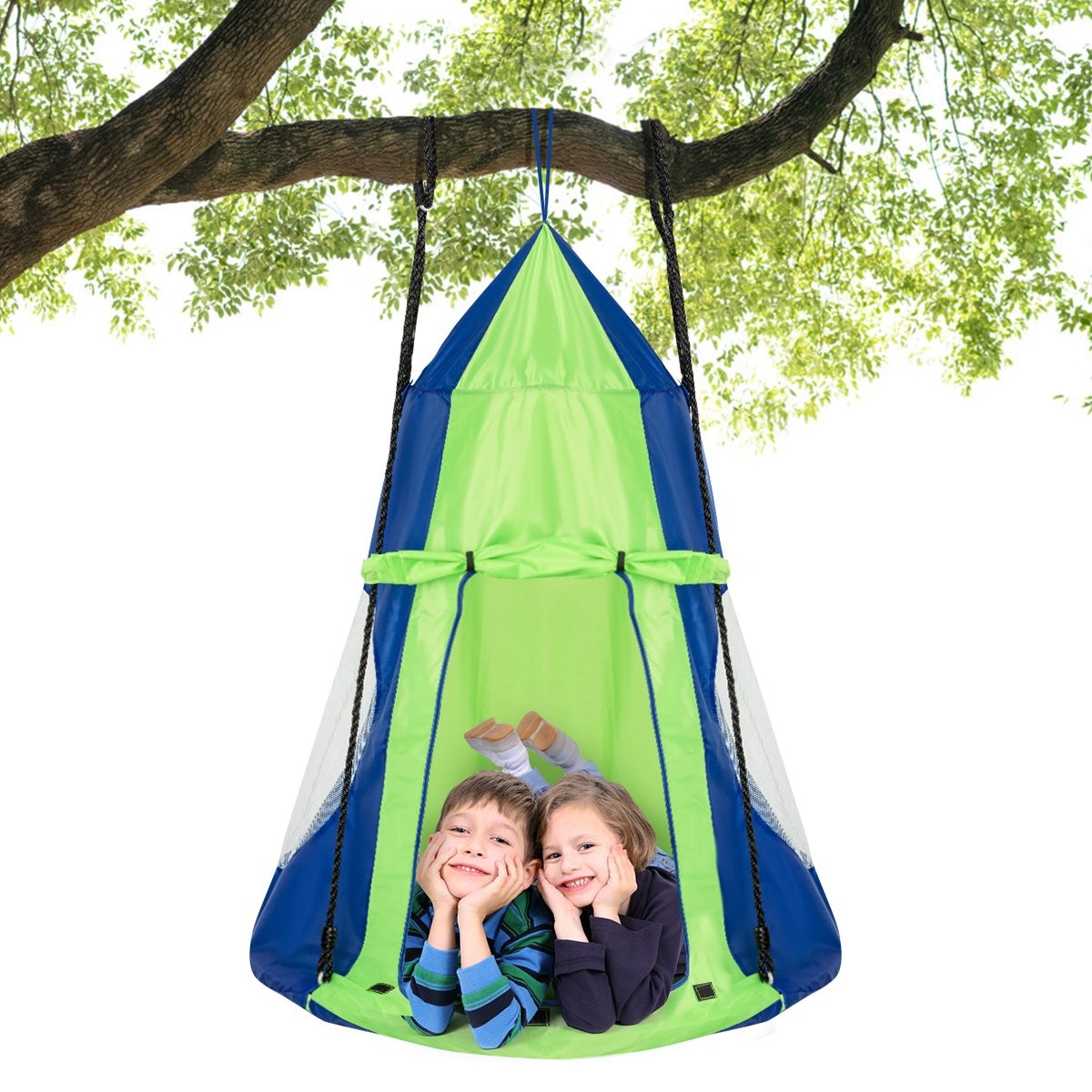 Nest swing children's swing set Max. load capacity 150 kg 100 cm diameter green
