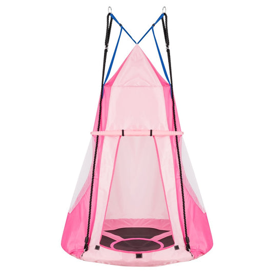 Nest swing children's swing set Max. load capacity 150 kg 100 cm diameter pink