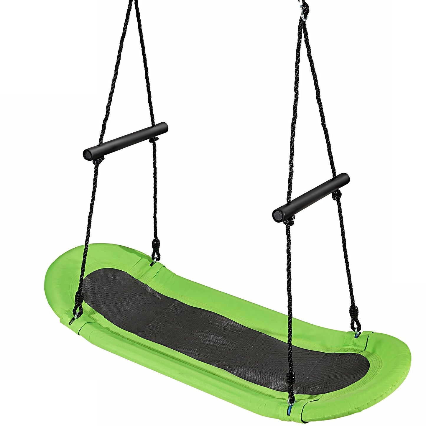 Nest swing children's tree swing with 100-180cm adjustable rope hanging swing green 123x45cm