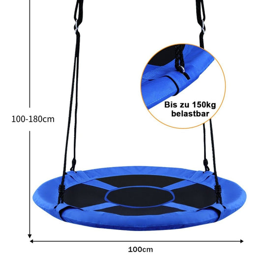 Nest swing garden swing outdoor children's swing up to 150 kg colored/green-blue