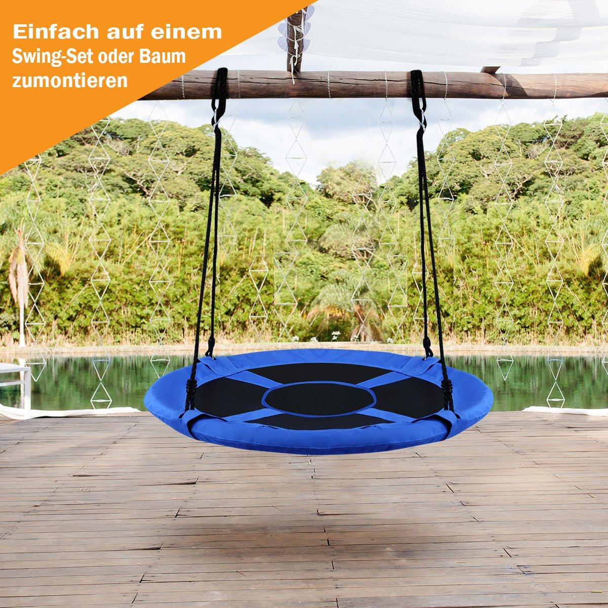 Nest swing garden swing outdoor children's swing up to 150 kg colored/green-blue