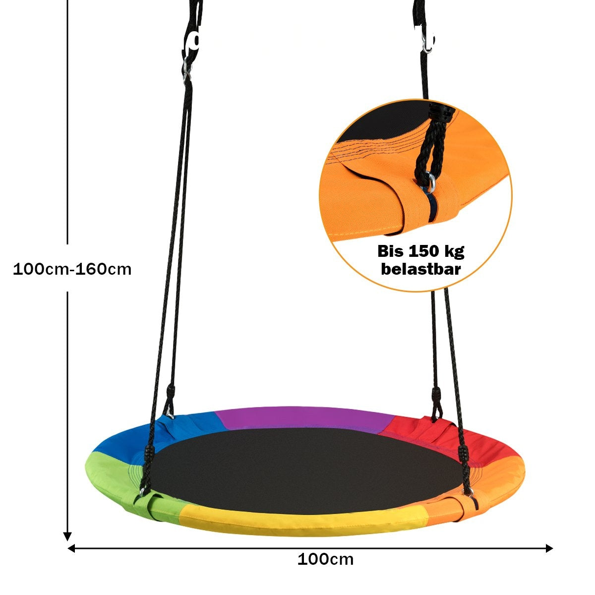 Nest swing garden swing outdoor children's swing up to 150 kg colorful