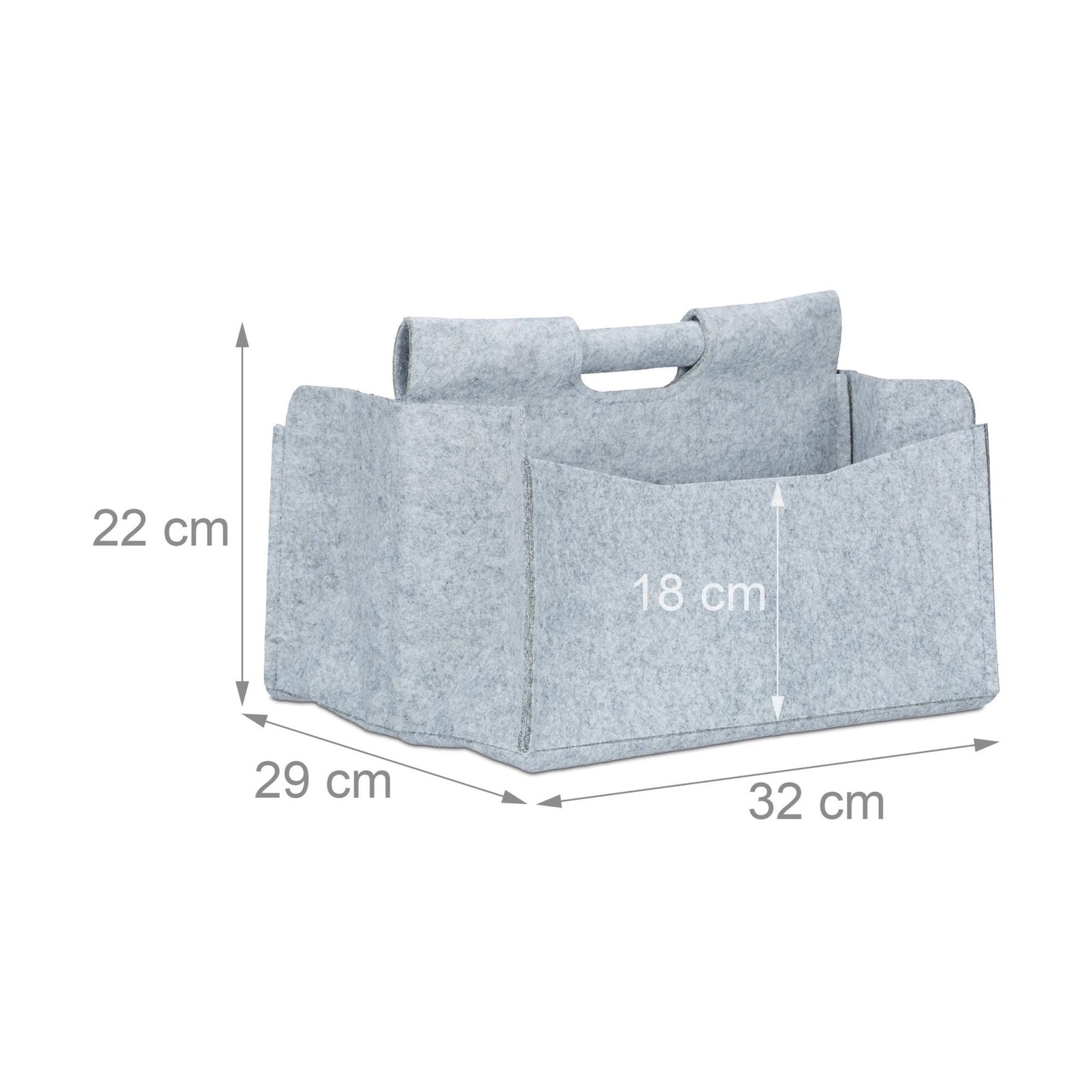 Newspaper basket in felt