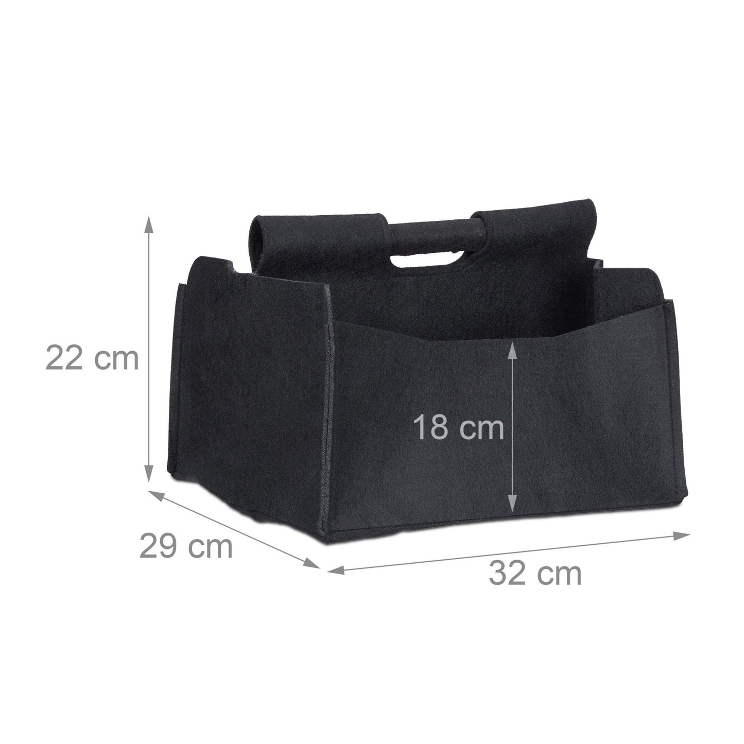 Newspaper basket in felt