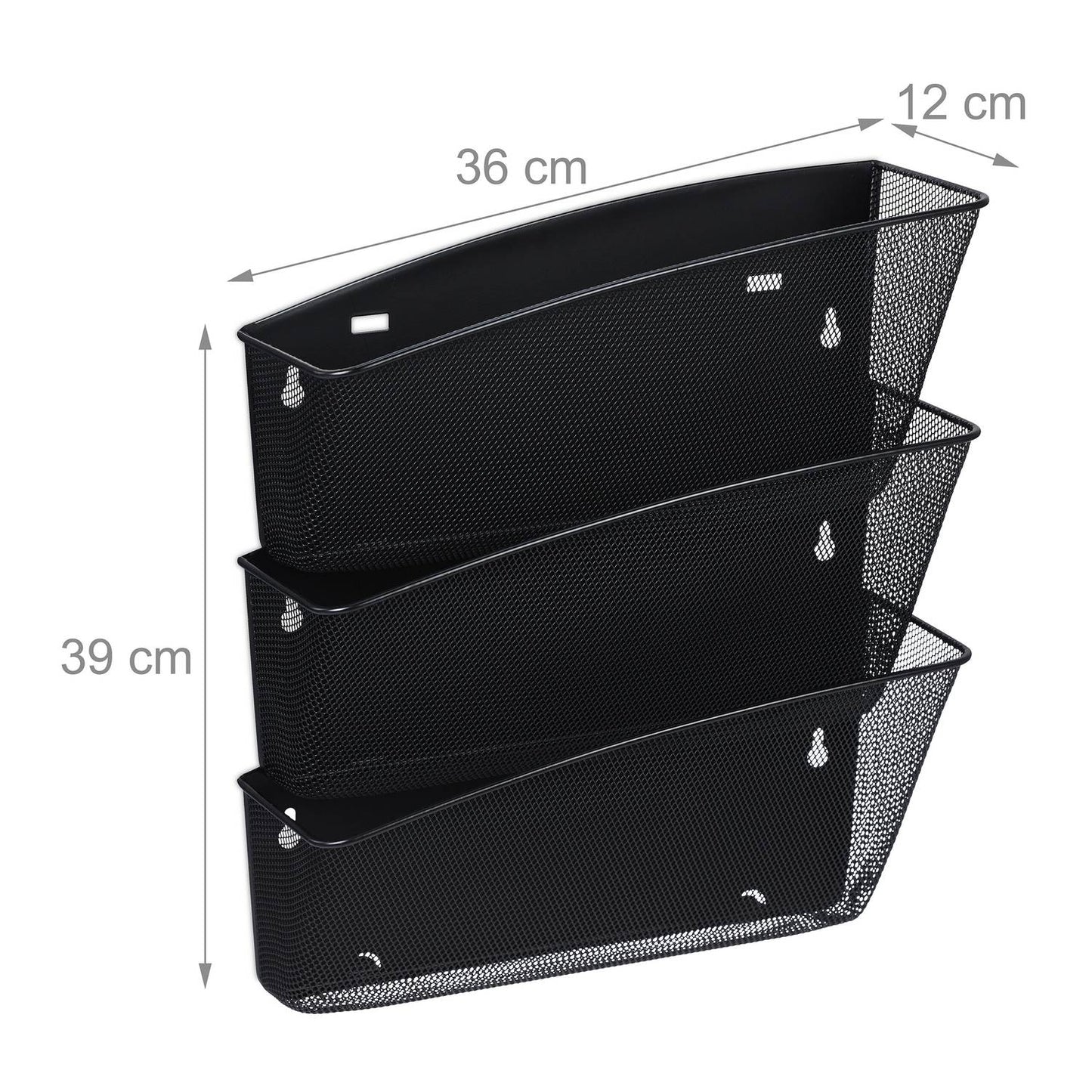 Newspaper holder wall set of 3