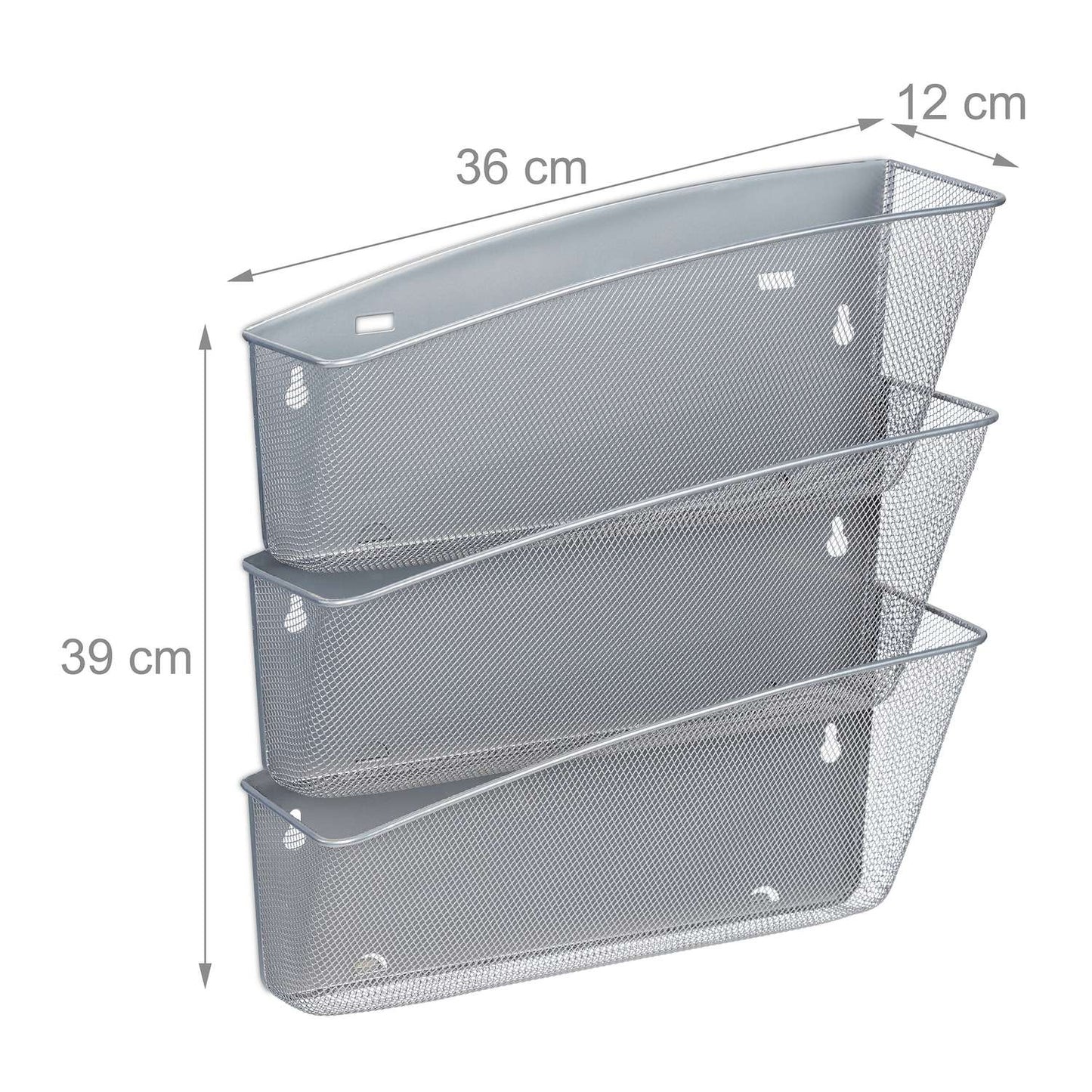 Newspaper holder wall set of 3