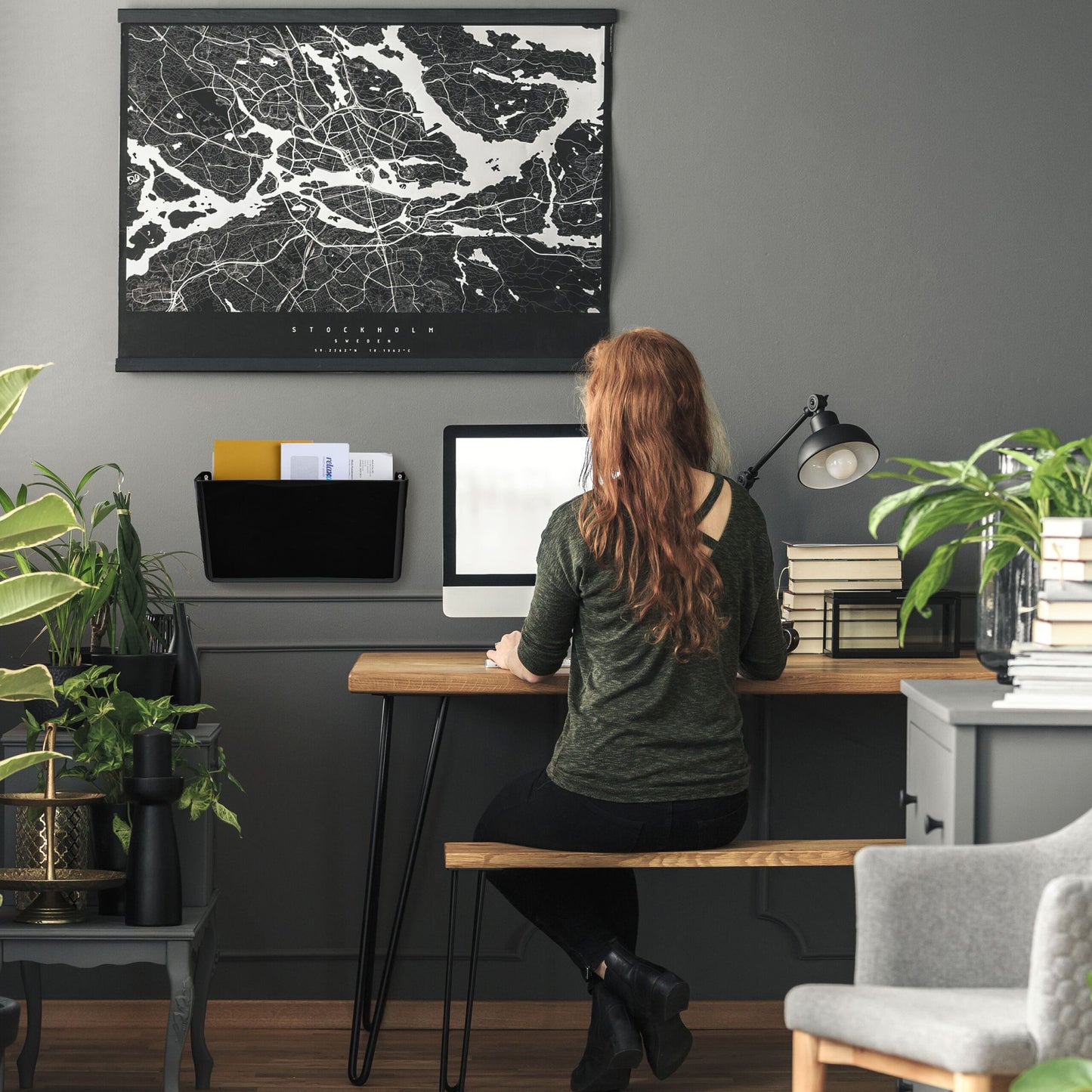 Newspaper holder wall set of 3