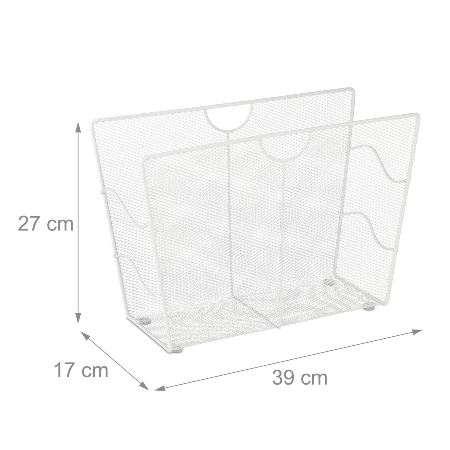 Newspaper rack metal white