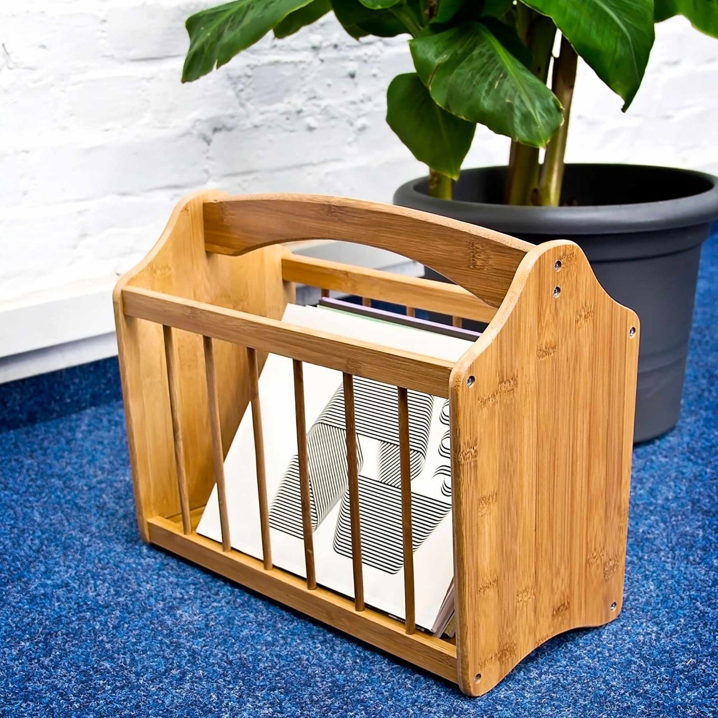 Newspaper stand in bamboo