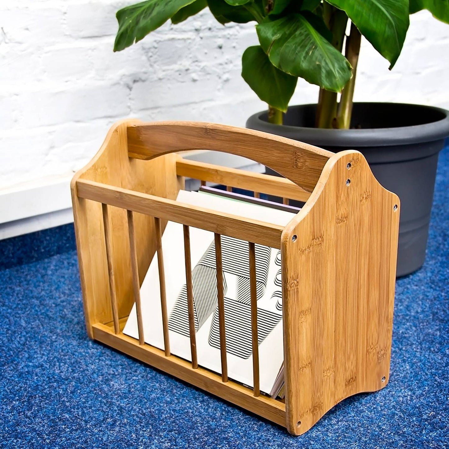 Newspaper stand in bamboo