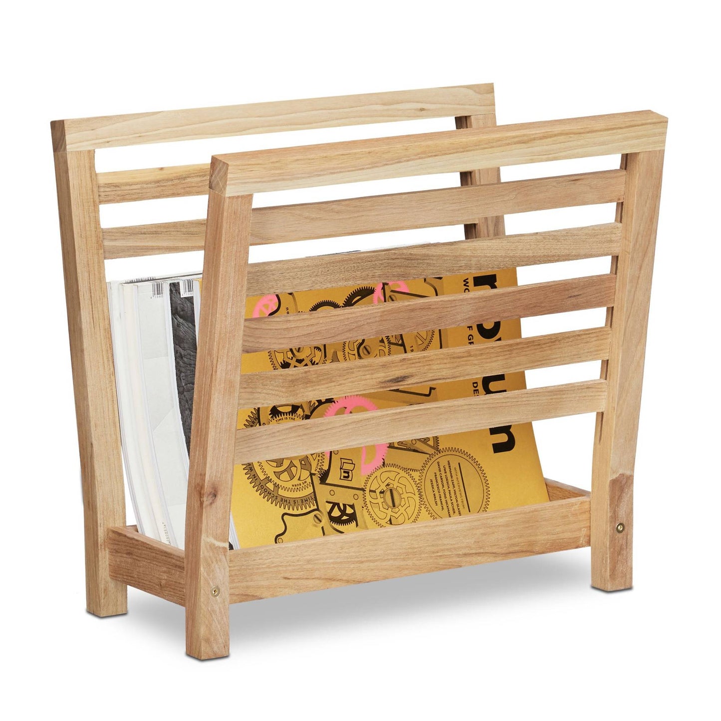 Newspaper stand walnut