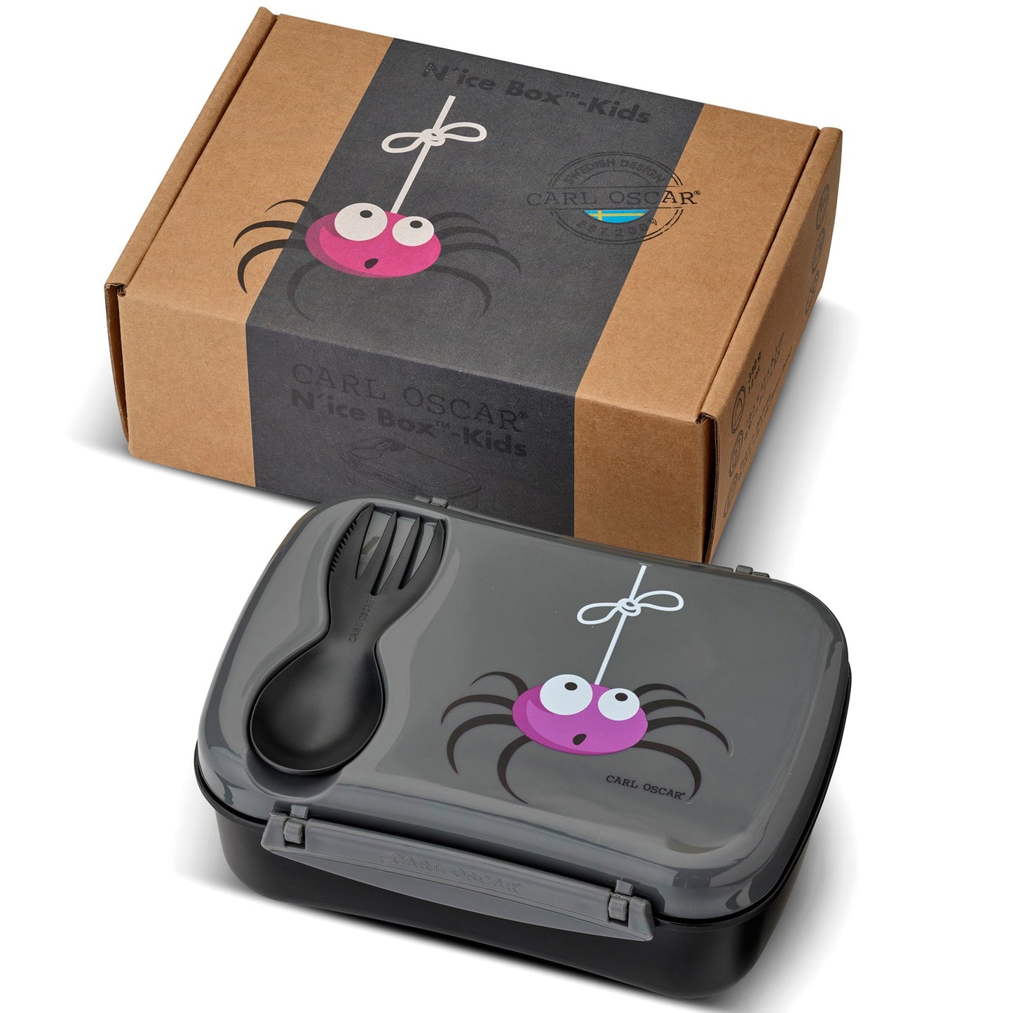 N'ice Box lunch box with cooling block Grey