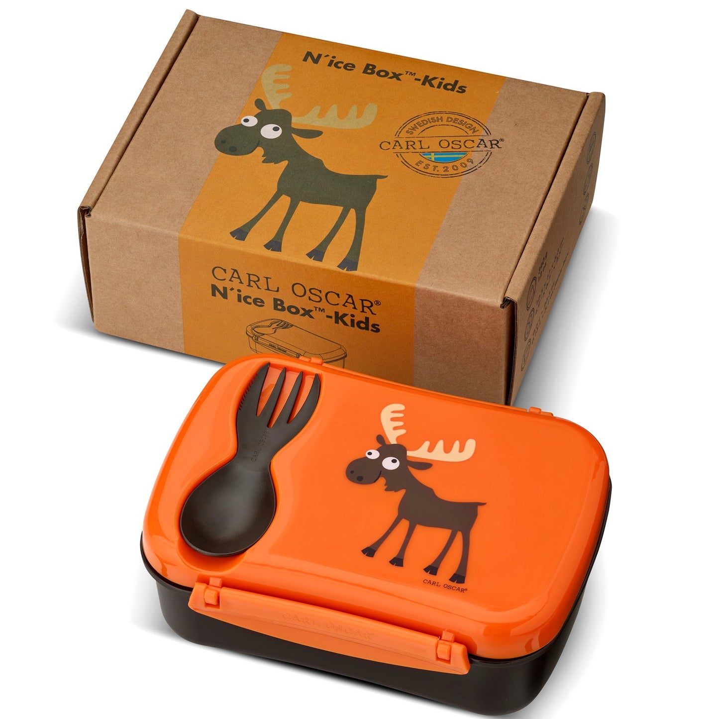 N'ice Box lunch box with cooling block Orange