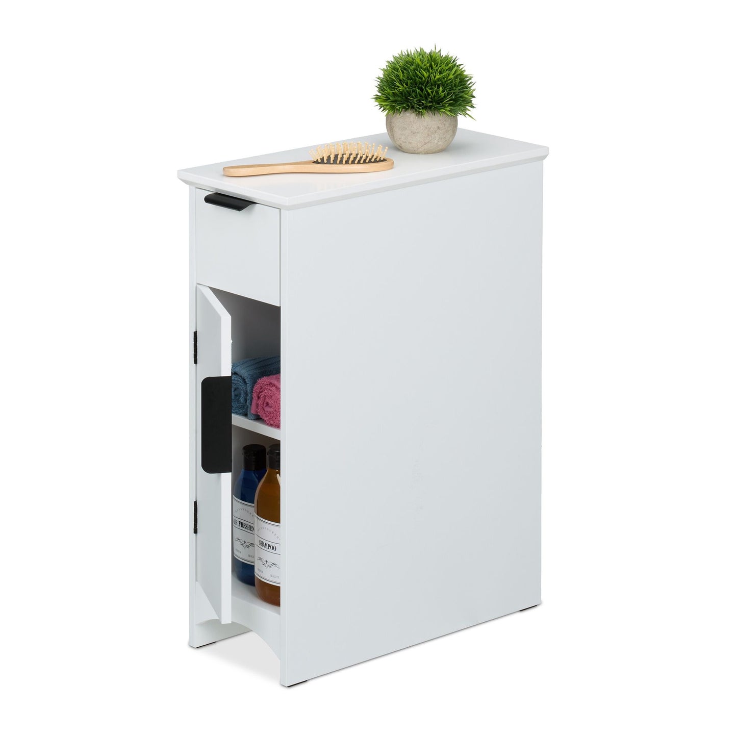 Niche cabinet with drawer and door