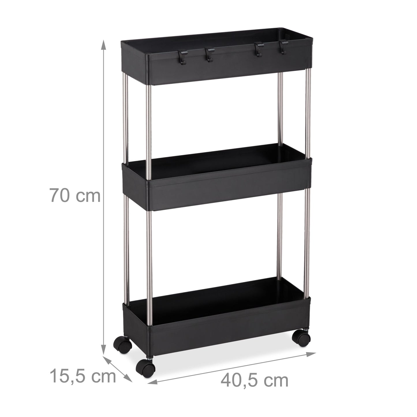Niche trolley with 3 levels