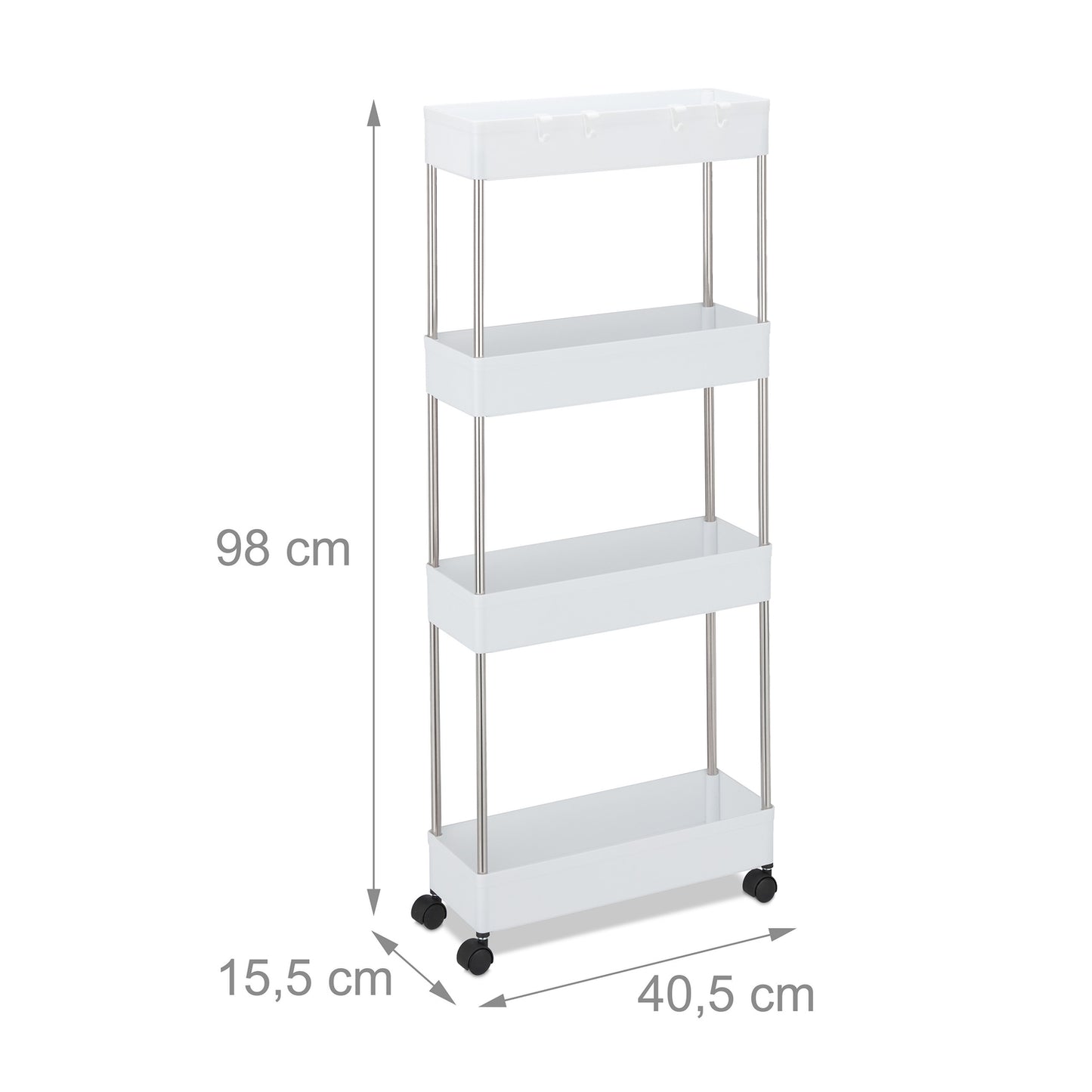 Niche trolley with 4 levels