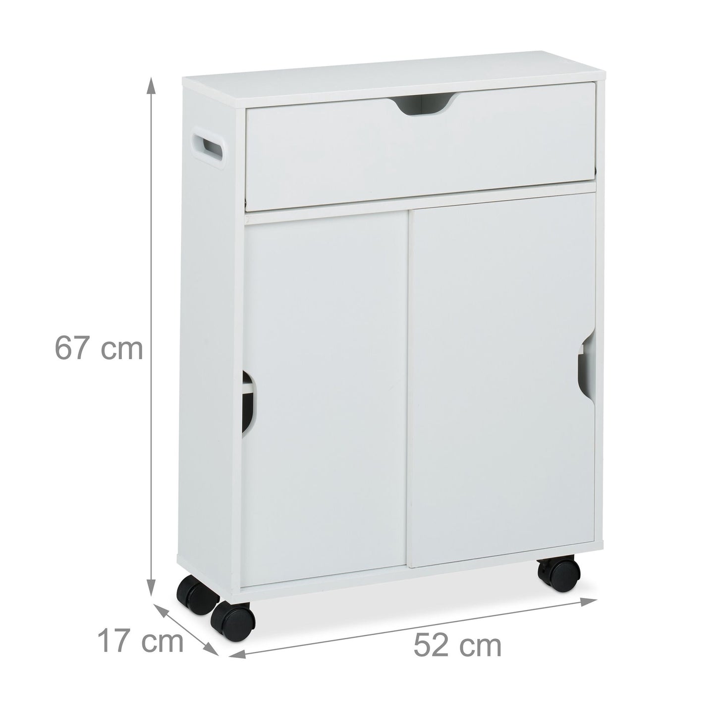 Niche trolley with sliding doors