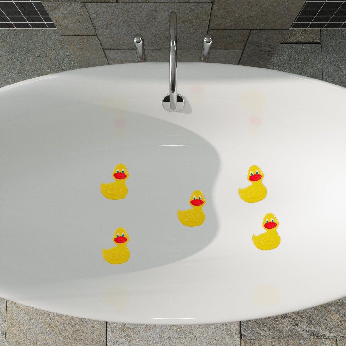 Non-Slip Bath Stickers Ducks, Set of 5