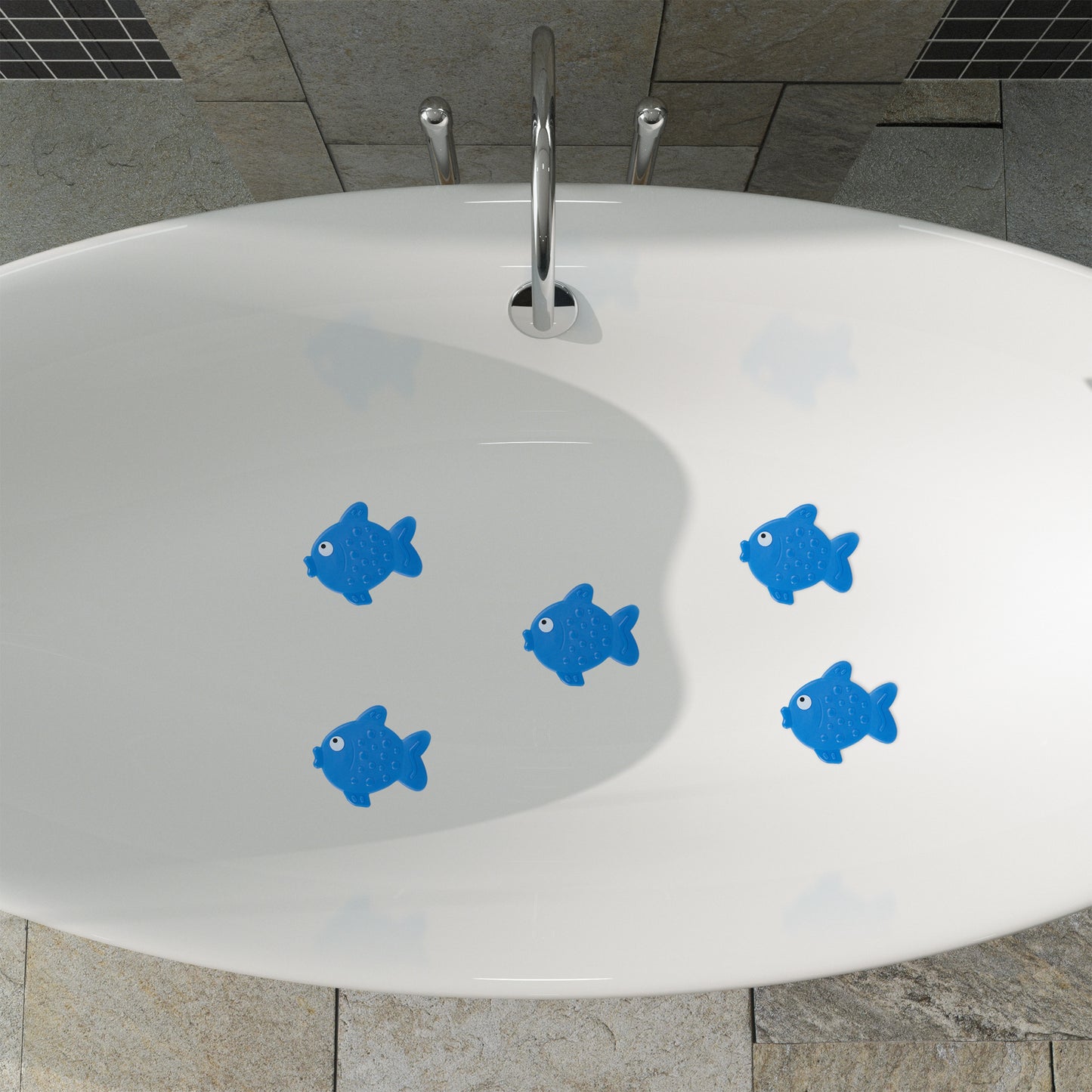 Non-Slip Bath Stickers Fish, Set of 5