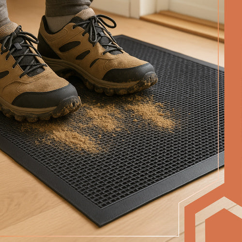 Non-Slip Entrance Mat, 90x60cm, TPE Rubber