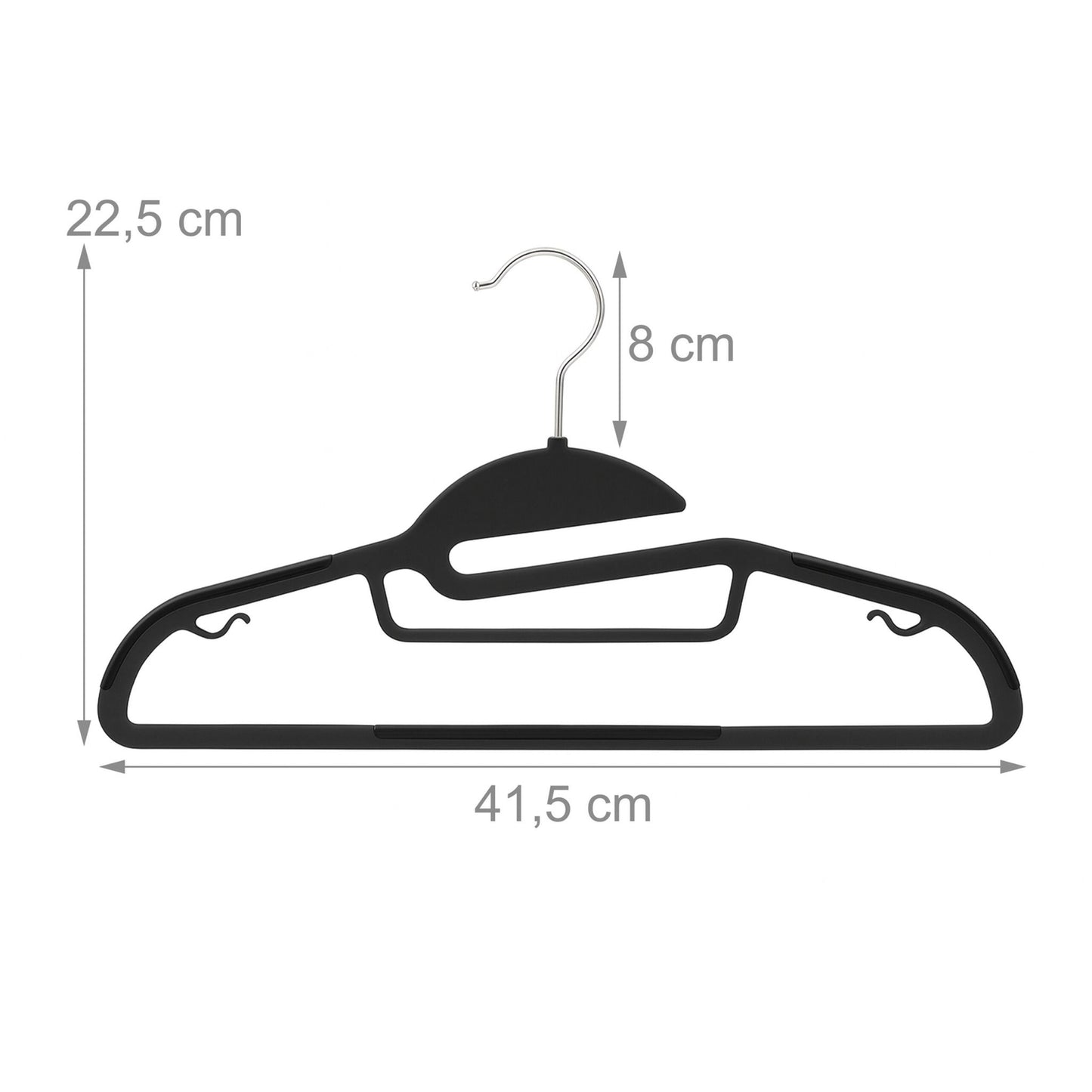 Non-Slip Rubberised Clothes Hangers – Space-Saving Set