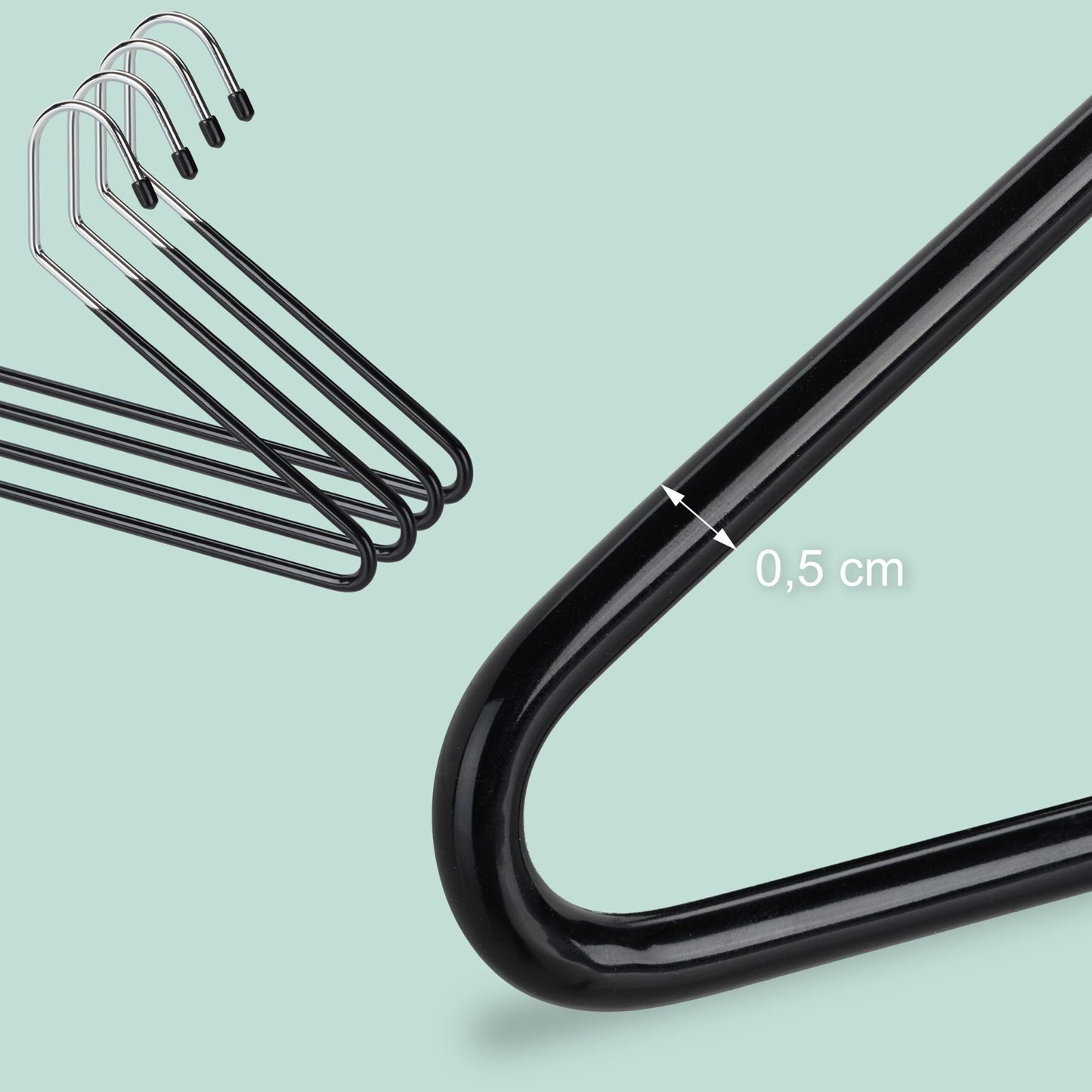 Non-Slip Space-Saving Trouser Hangers, Set of 5