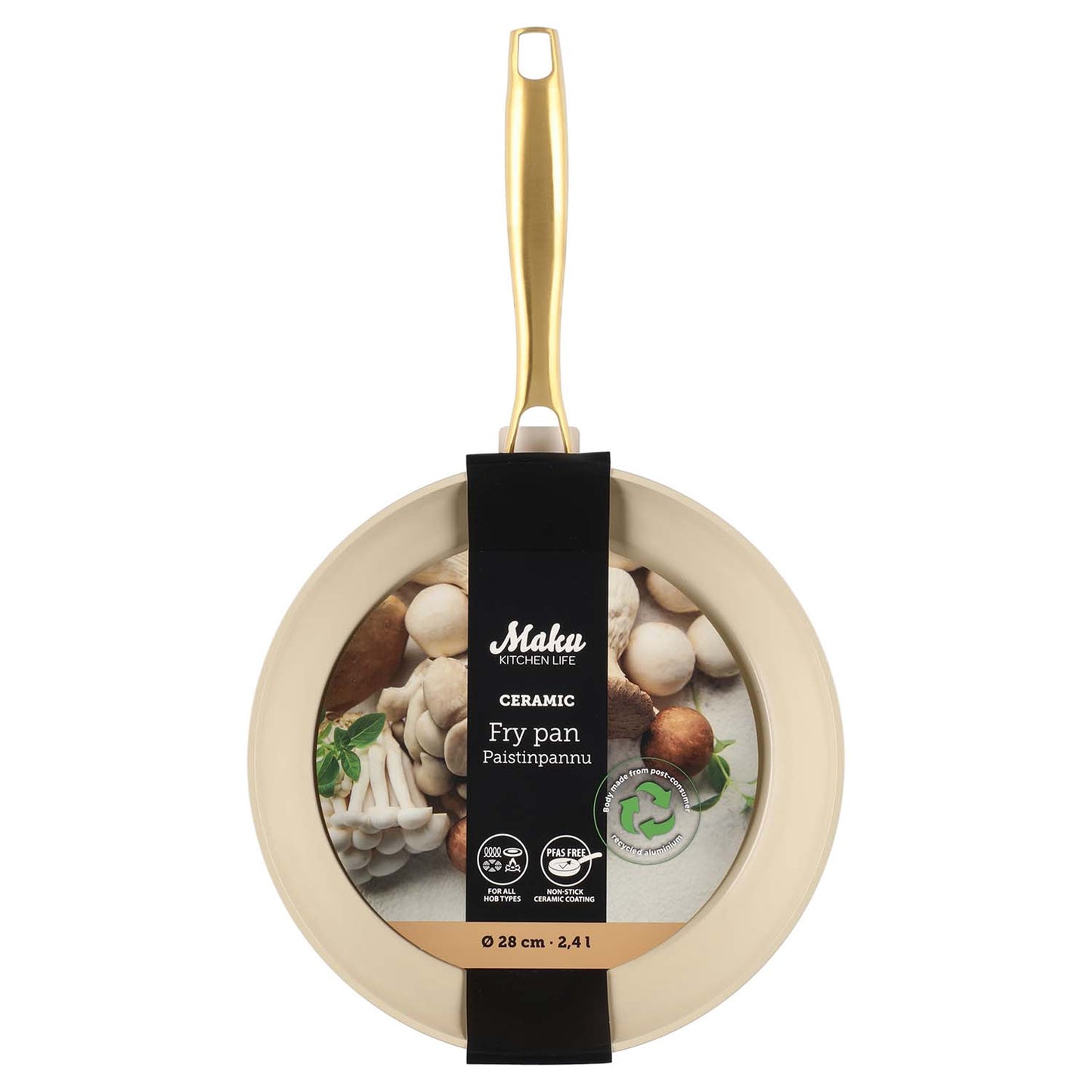 Non-Stick Frying Pan, Beige, 28 cm, 2.4 L Capacity
