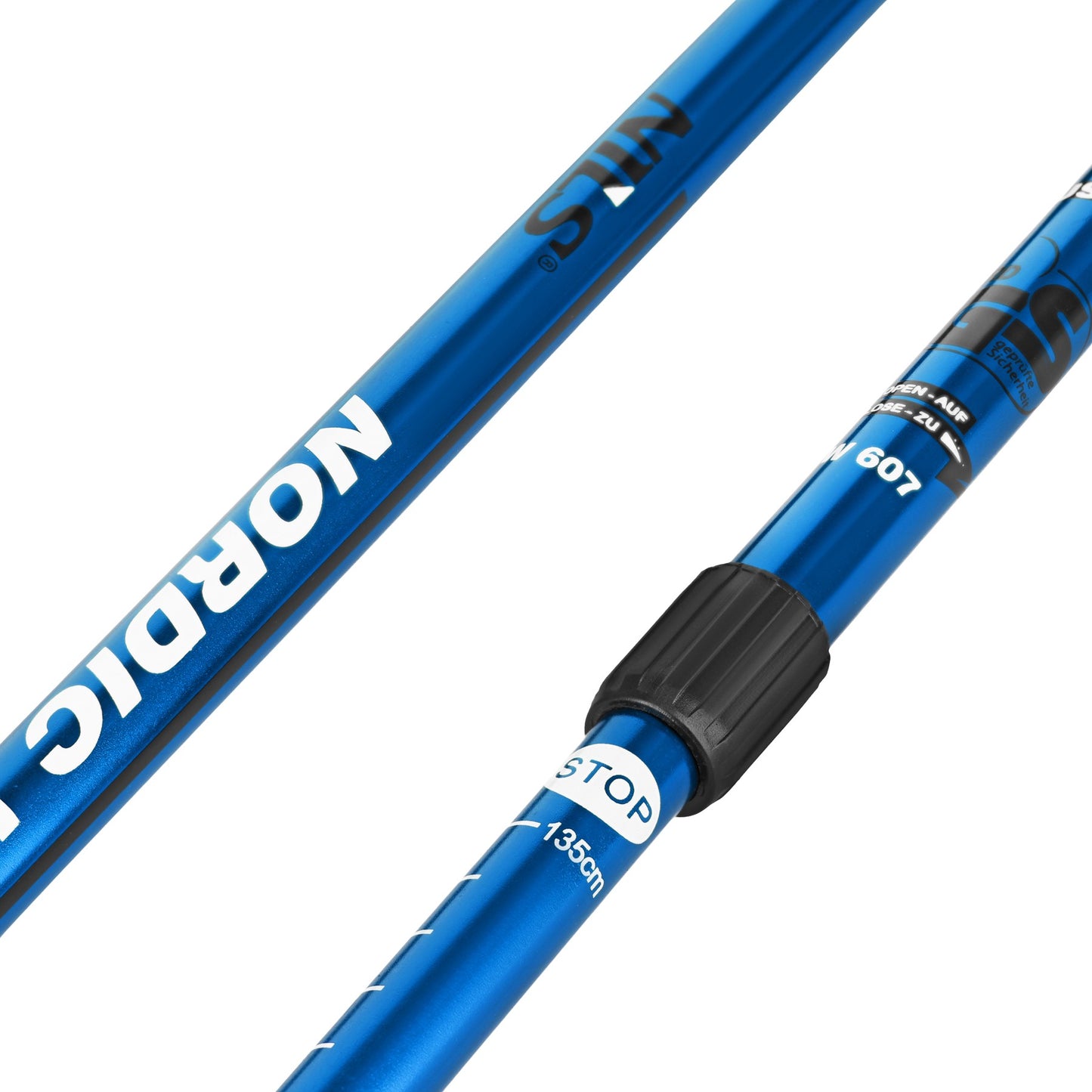 Nordic Walking Poles, Adjustable, Blue
