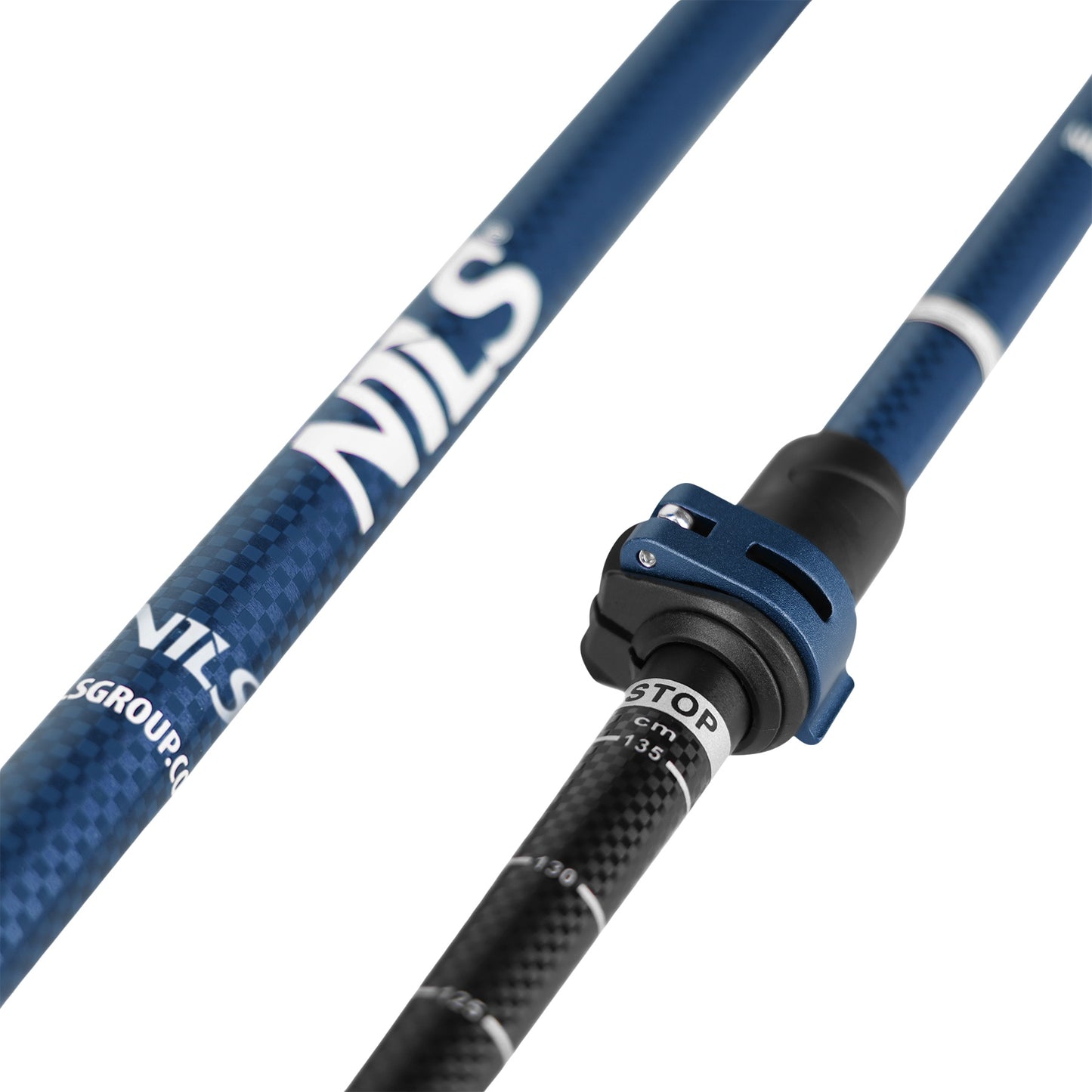 Nordic Walking Poles, Blue Aluminum, Adjustable