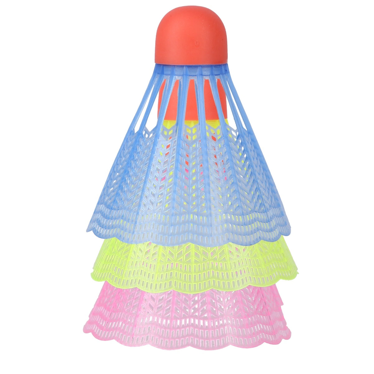 Nylon Shuttlecocks, Multicolor, 3-Pack