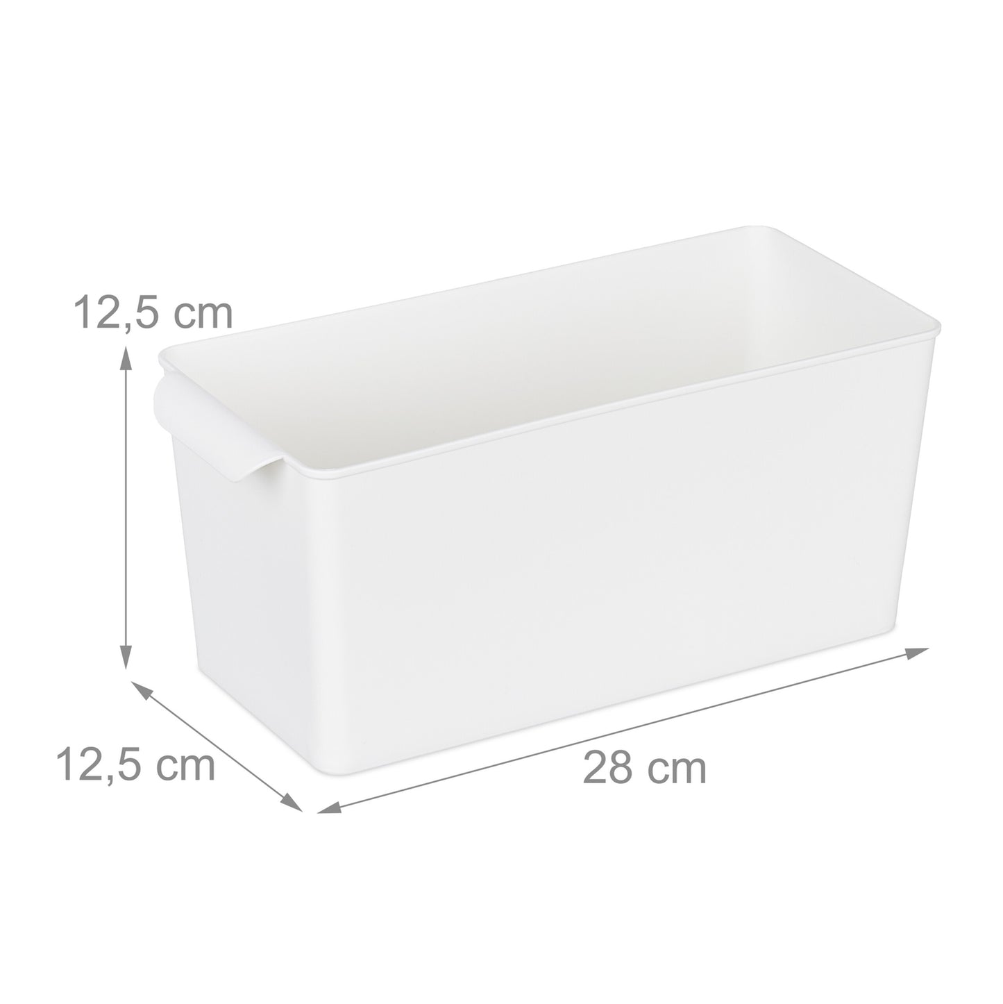 Oblong storage box in set of 4