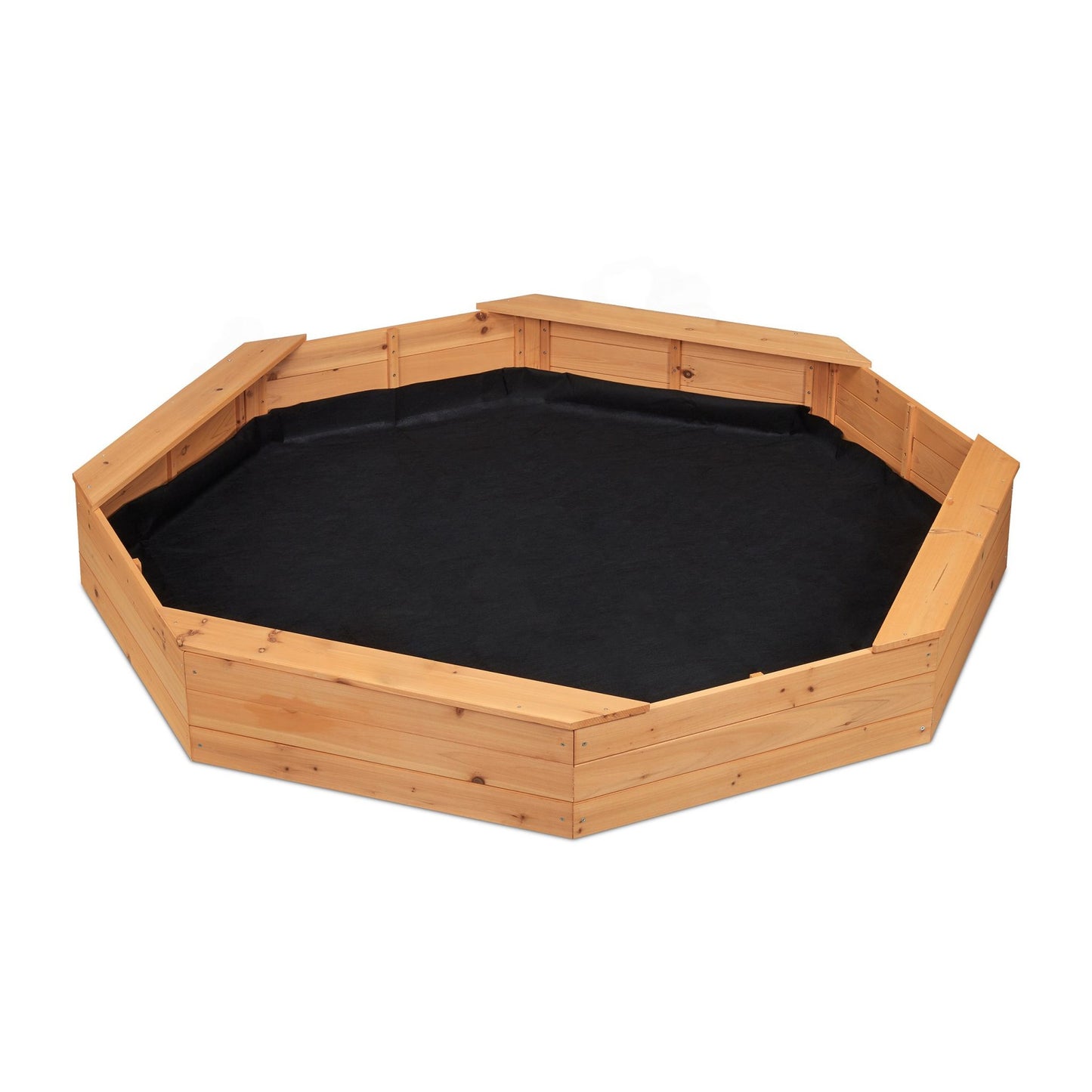 Octagonal sandbox incl. fiber cloth