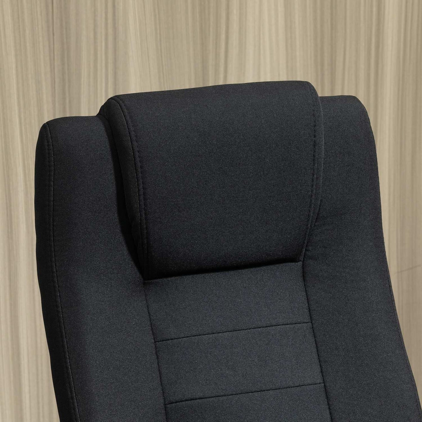 Ergonomic black office chair with headrest, height adjustable