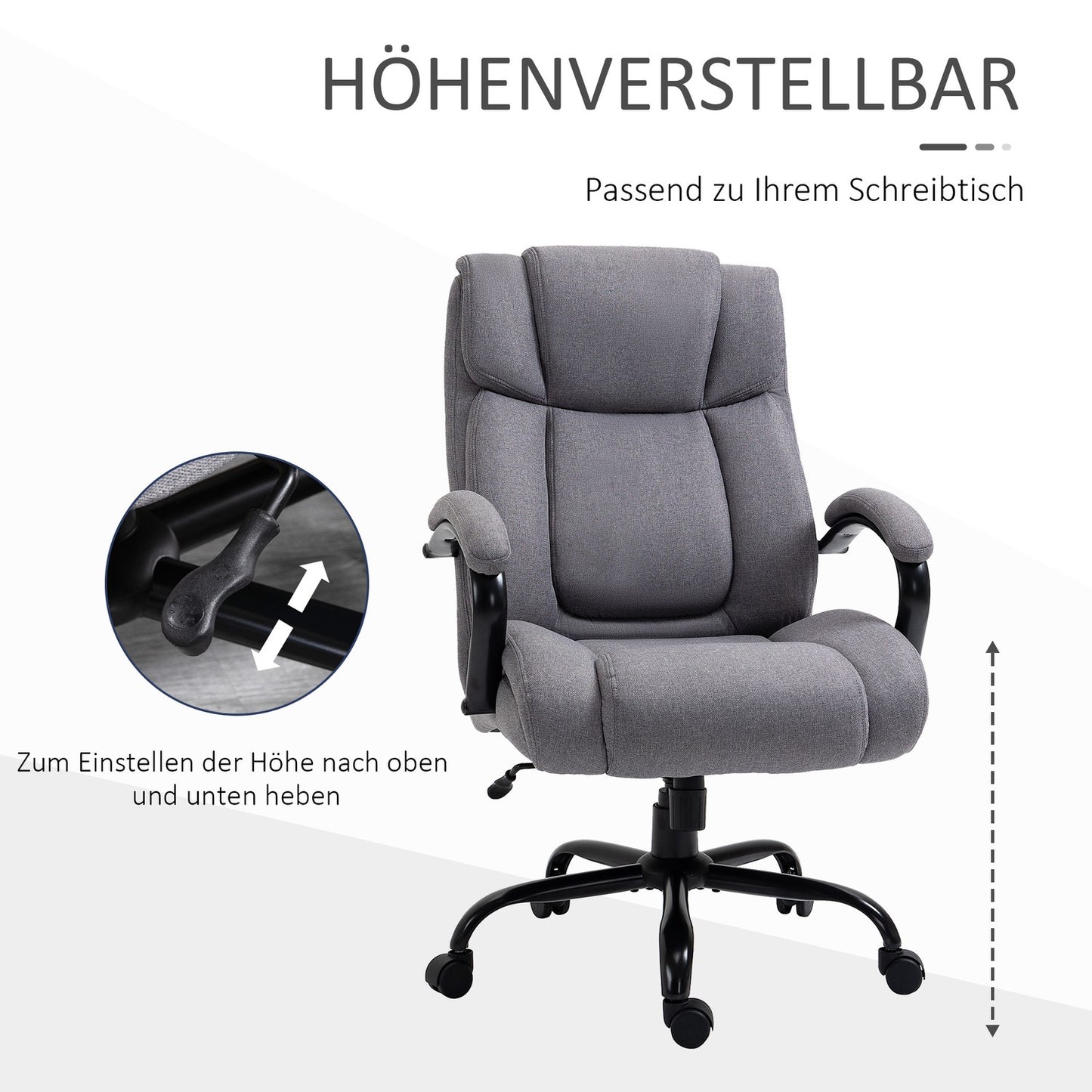 Ergonomic office gaming chair - swivel, 220 kg capacity