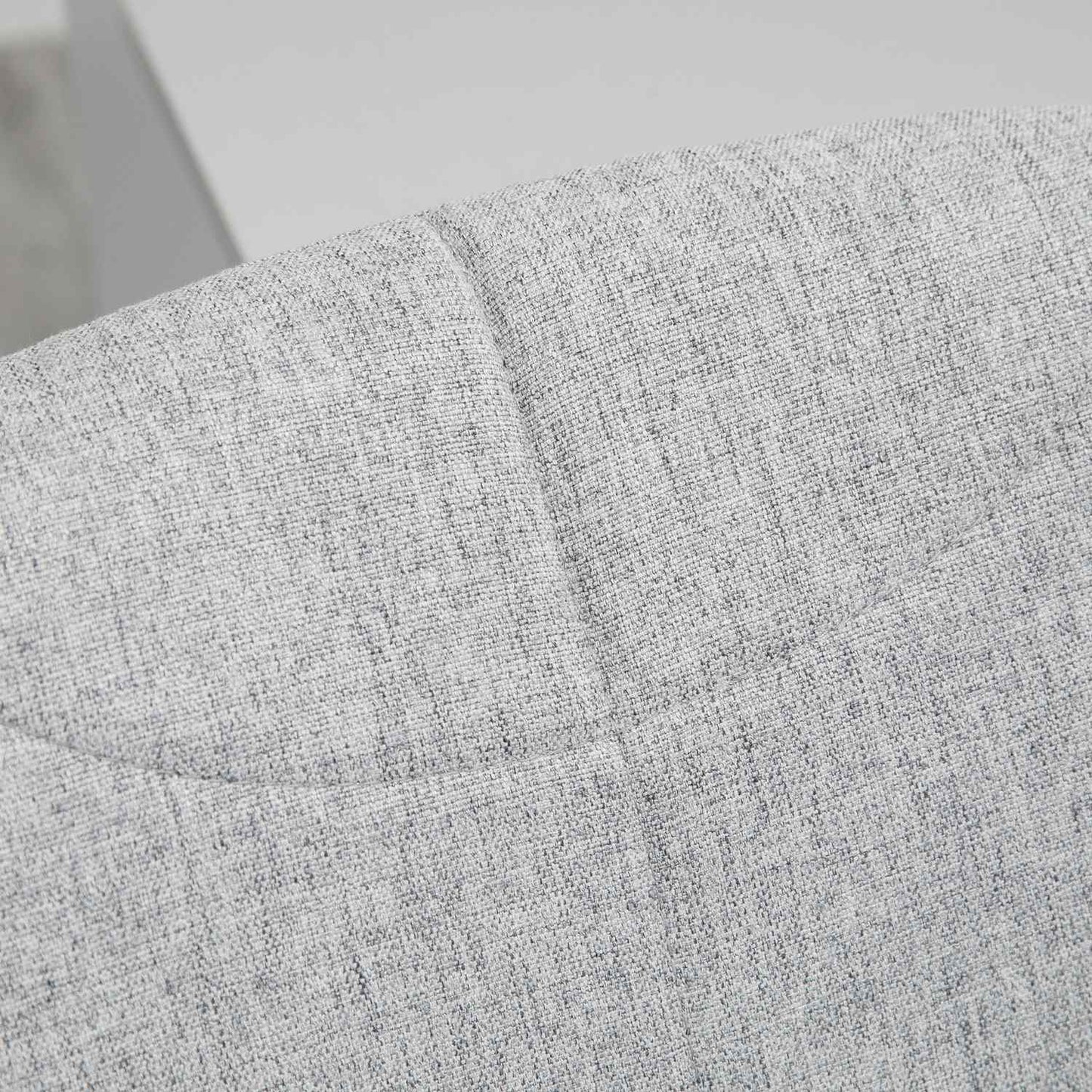 Height-adjustable swivel office chair, linen look, light grey