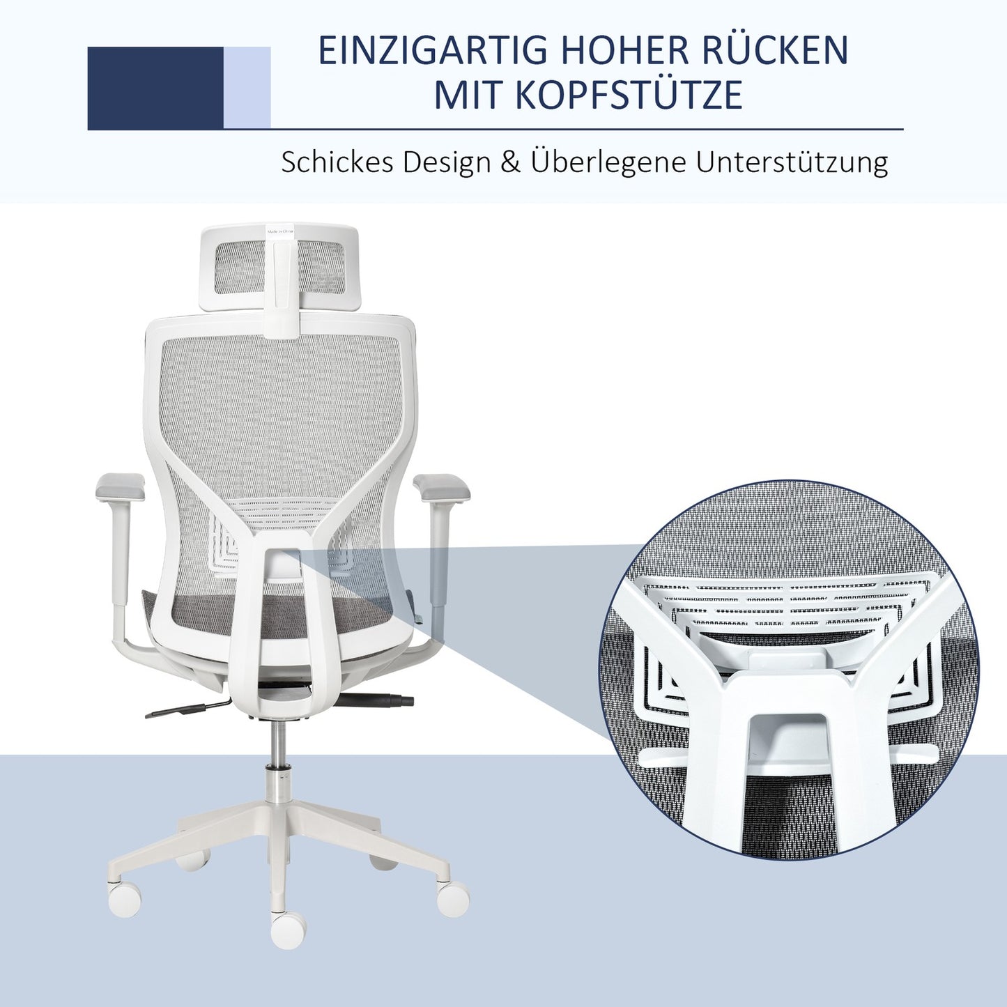 Ergonomic gaming office chair, rotatable with lumbar support and 3D armrests