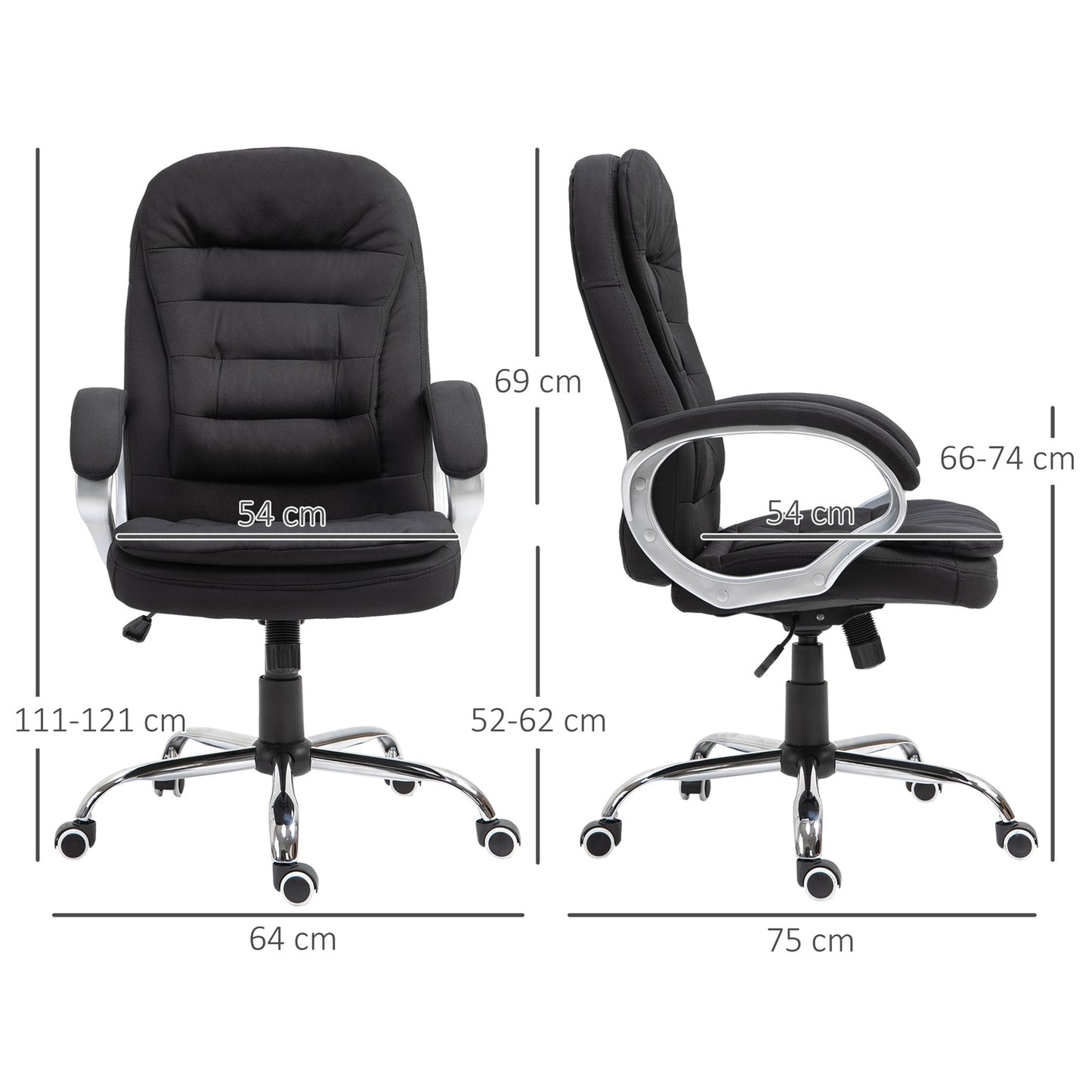 Ergonomic office chair - 360° rotatable, adjustable height