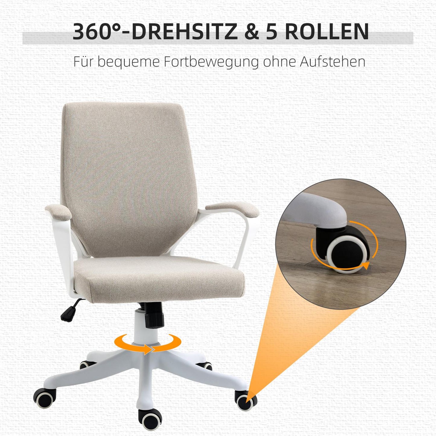 Ergonomic office chair - adjustable, padded, swivel