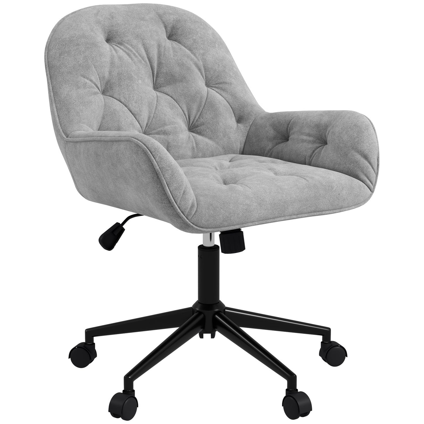 Ergonomic office chair with rocker, velvet look, adjustable