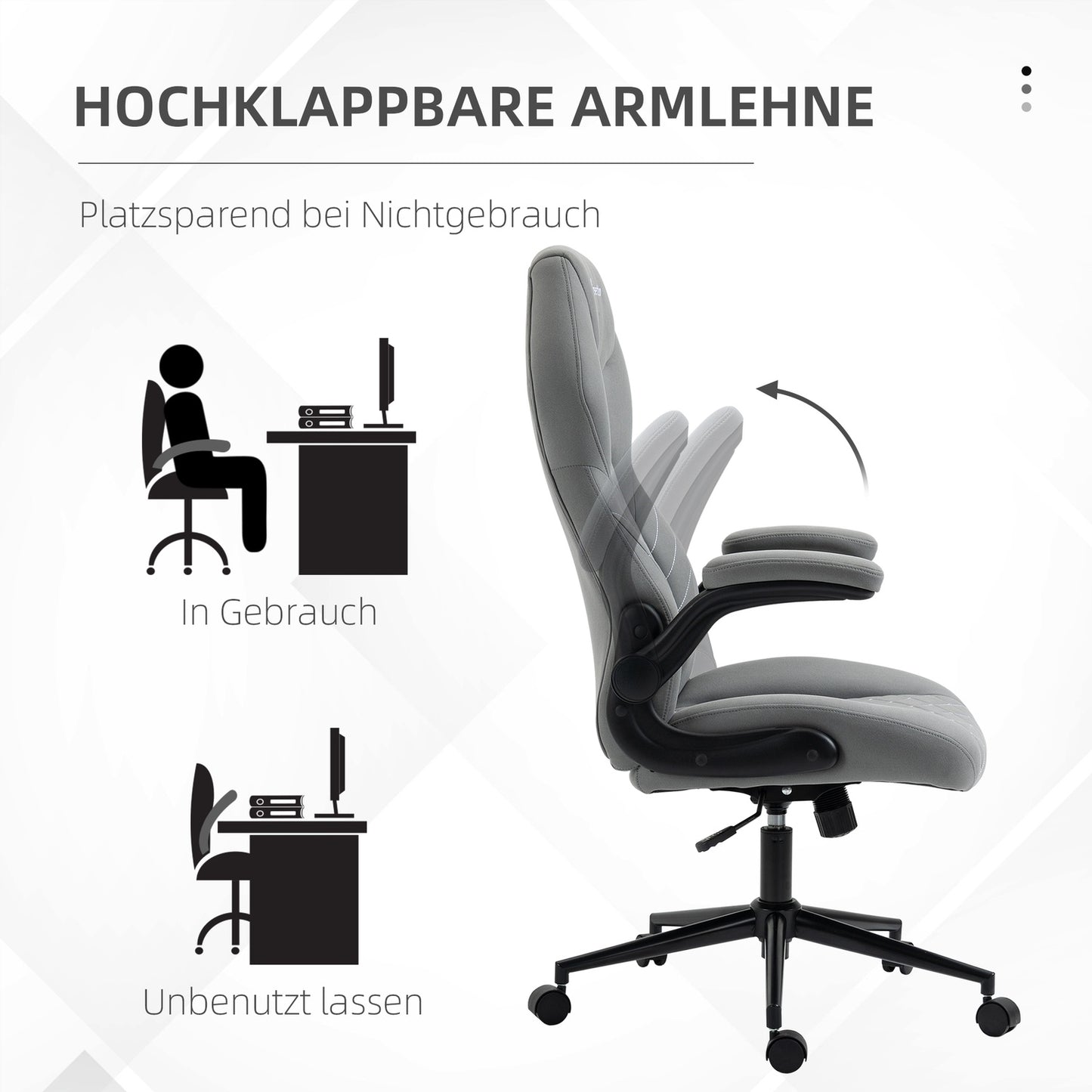 Ergonomic desk chair, swivel with adjustable armrests