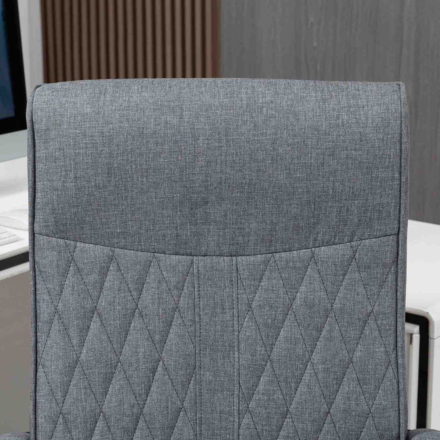 Ergonomic office chair, adjustable swivel, dark grey