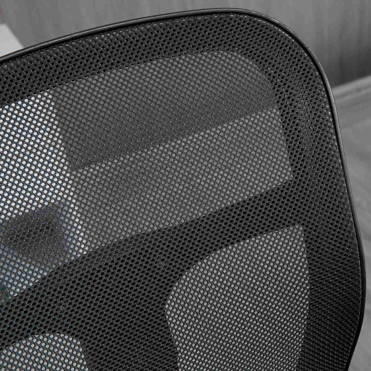 Ergonomic office chair in mesh, black - adjustable armrest and footrest