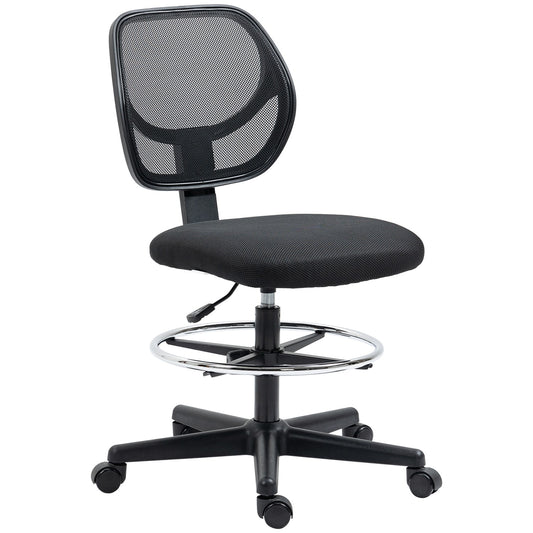 Ergonomic office chair, adjustable height & foot ring